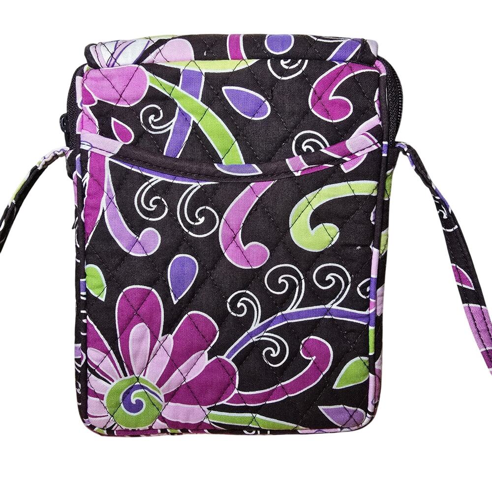 Vera Bradley Purple Punch Mini Hipster Purse Handbag Cross Body Pink Flower - Picture 2 of 6